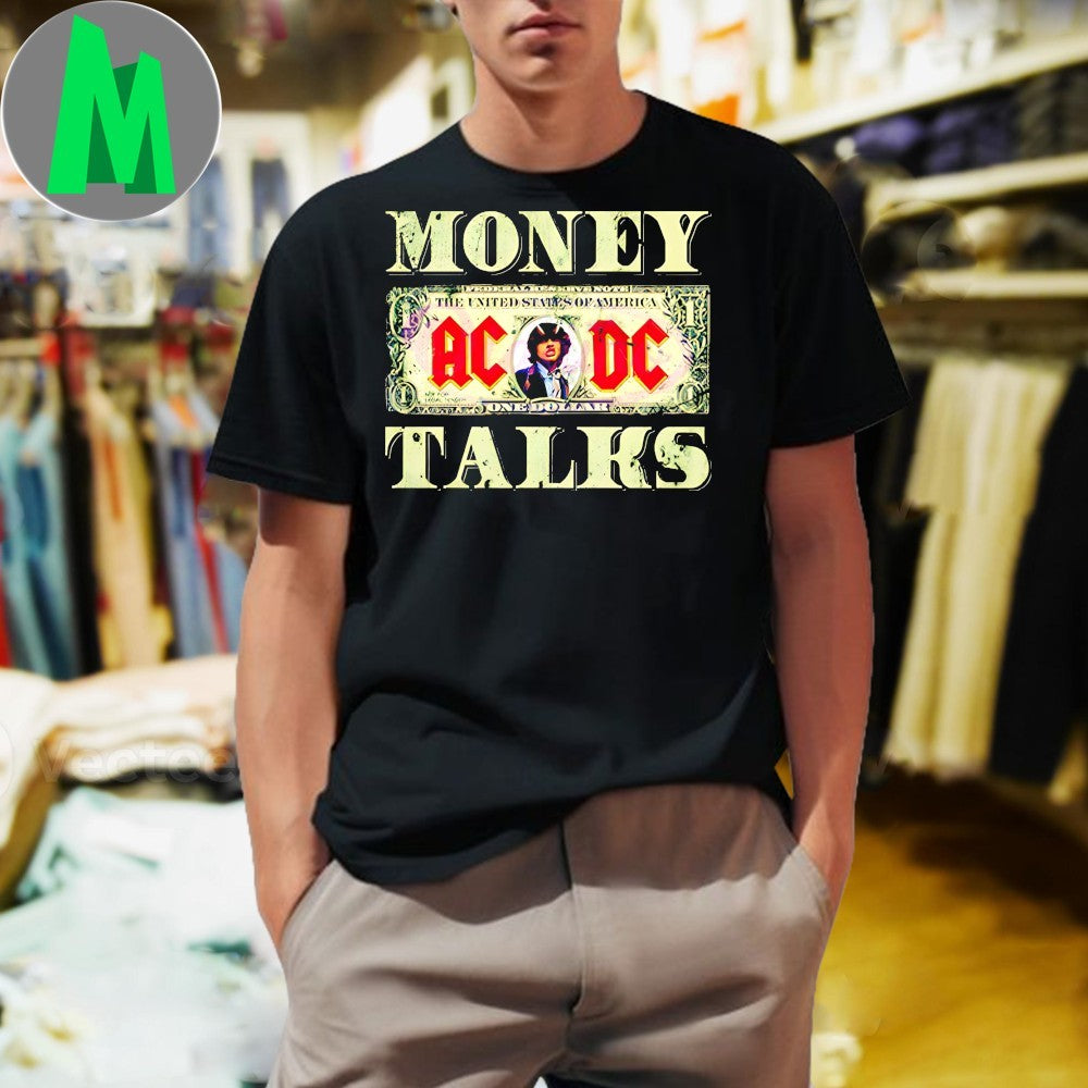 Acdc Money Talks Rock Band Dollar Shirt
