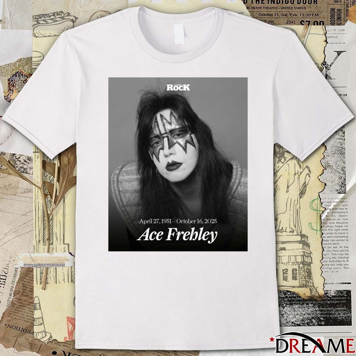 Ace Frehley Has Died At The Age Of 74 April 27 1951 – October 16 2025 Poster t-shirt