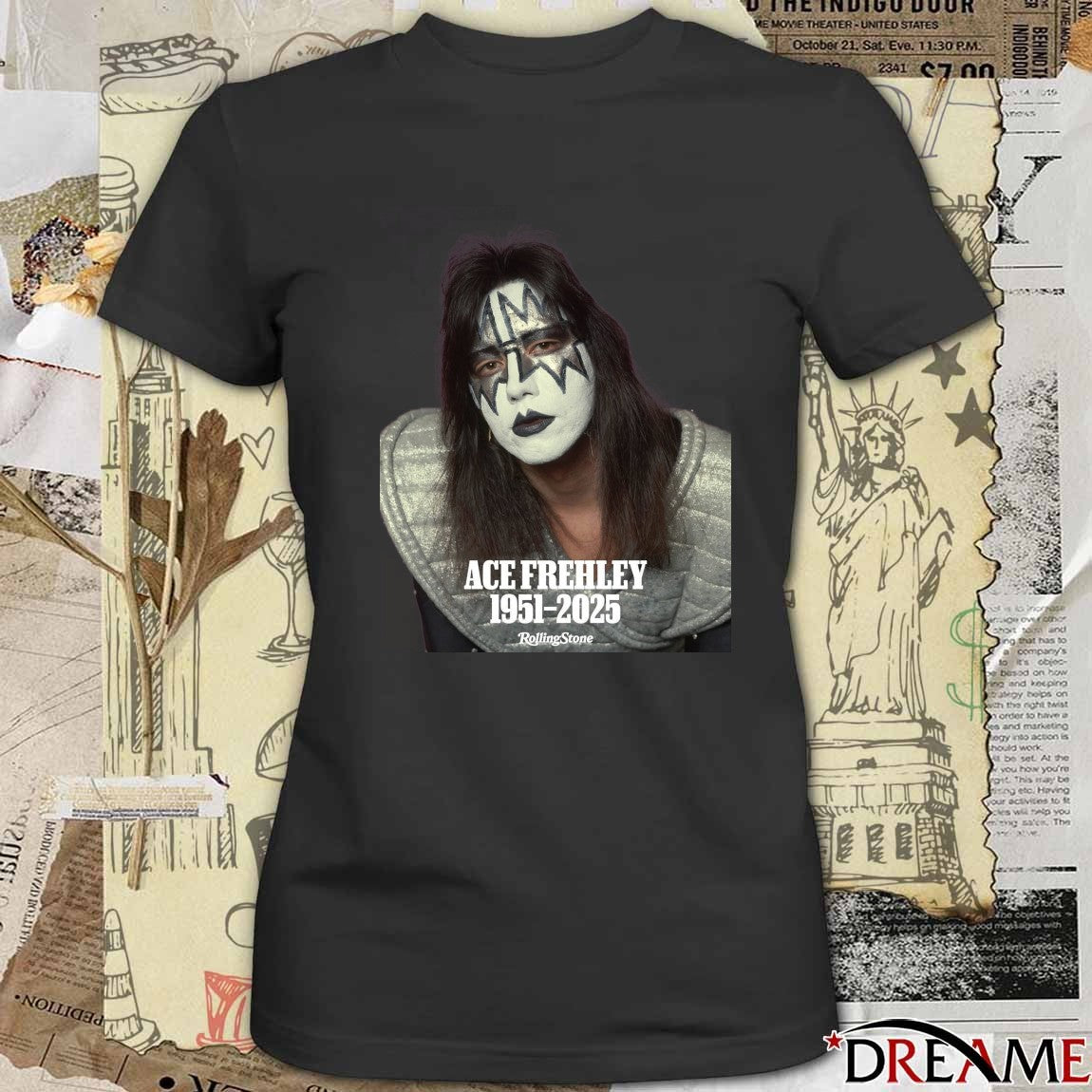 Ace Frehley RIP 1951 – 2025 Rolling Stone Fanart t-shirt