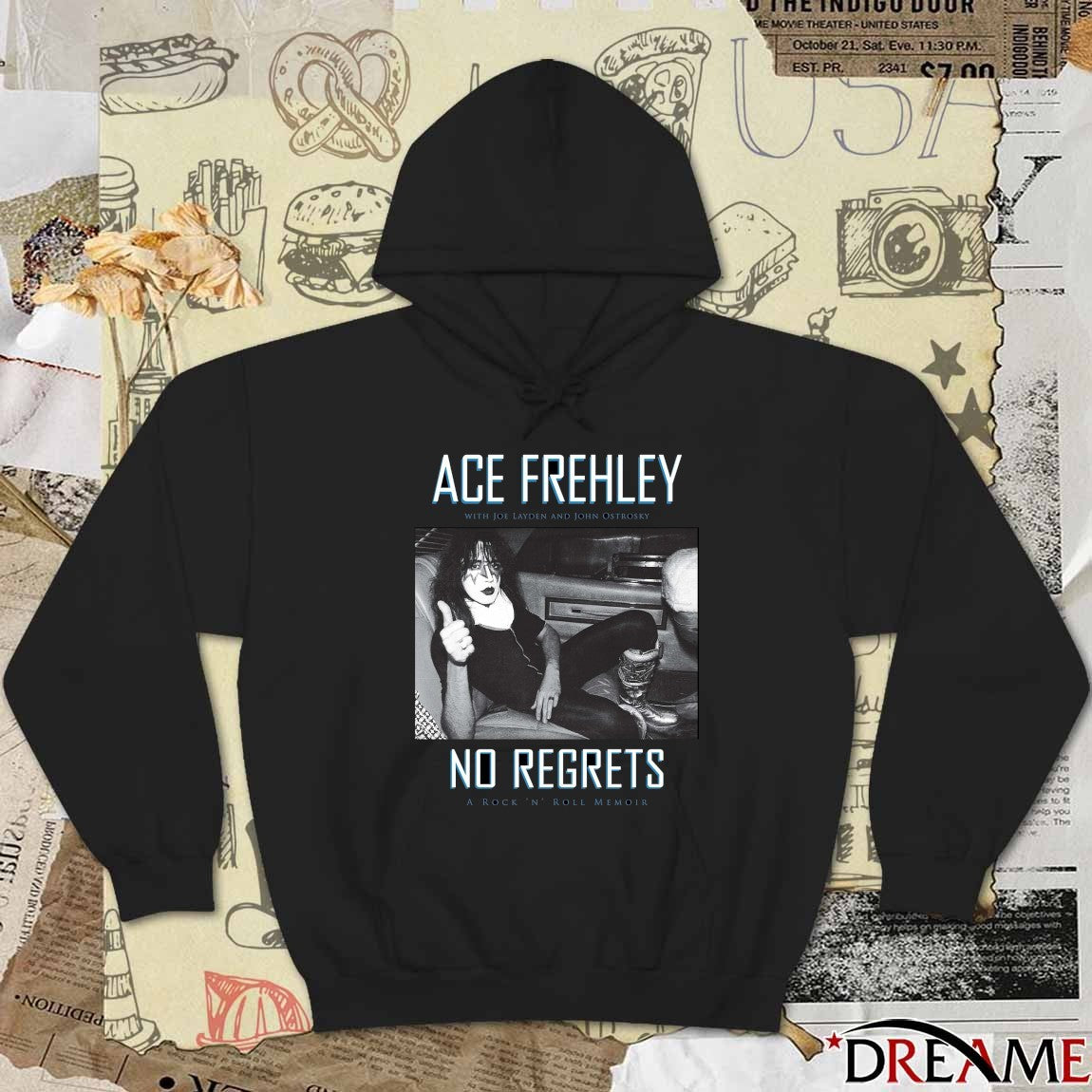 Ace Frehley With Joe Layden And John Ostrosky No Regrets A Rock N Roll Memoir 2025 t-shirt