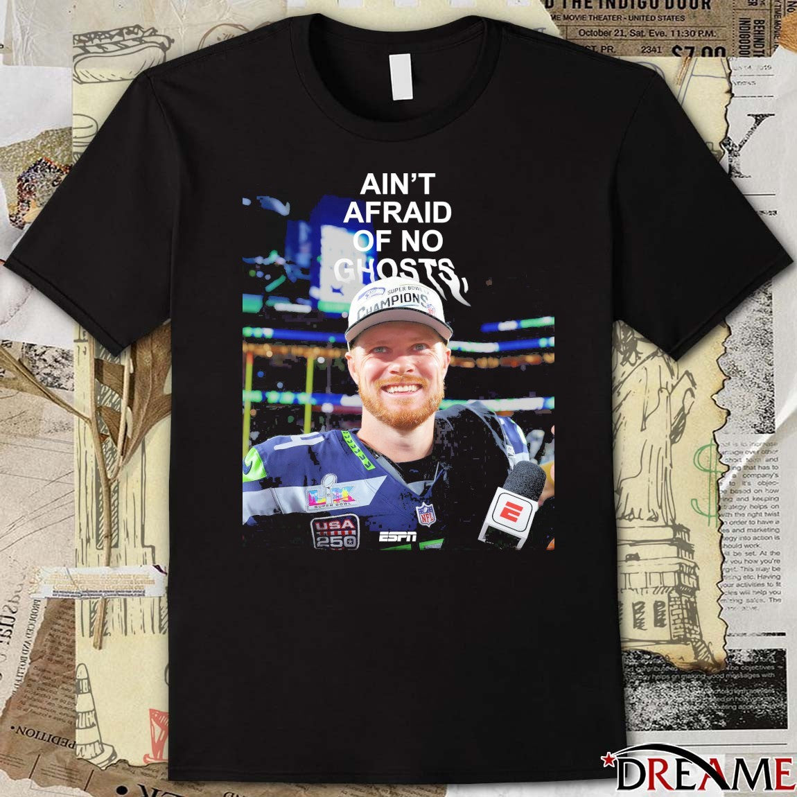 Ain’t Afraid Of No Ghosts Sam Darnold and Seahawks t-shirt