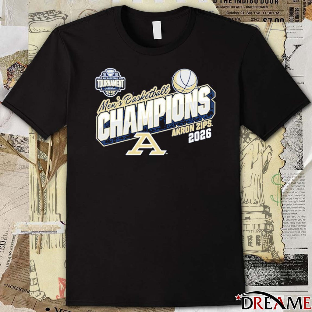Akron Zips 2026 MAC Men’s Basketball Tournament Champions Locker Room t-shirt