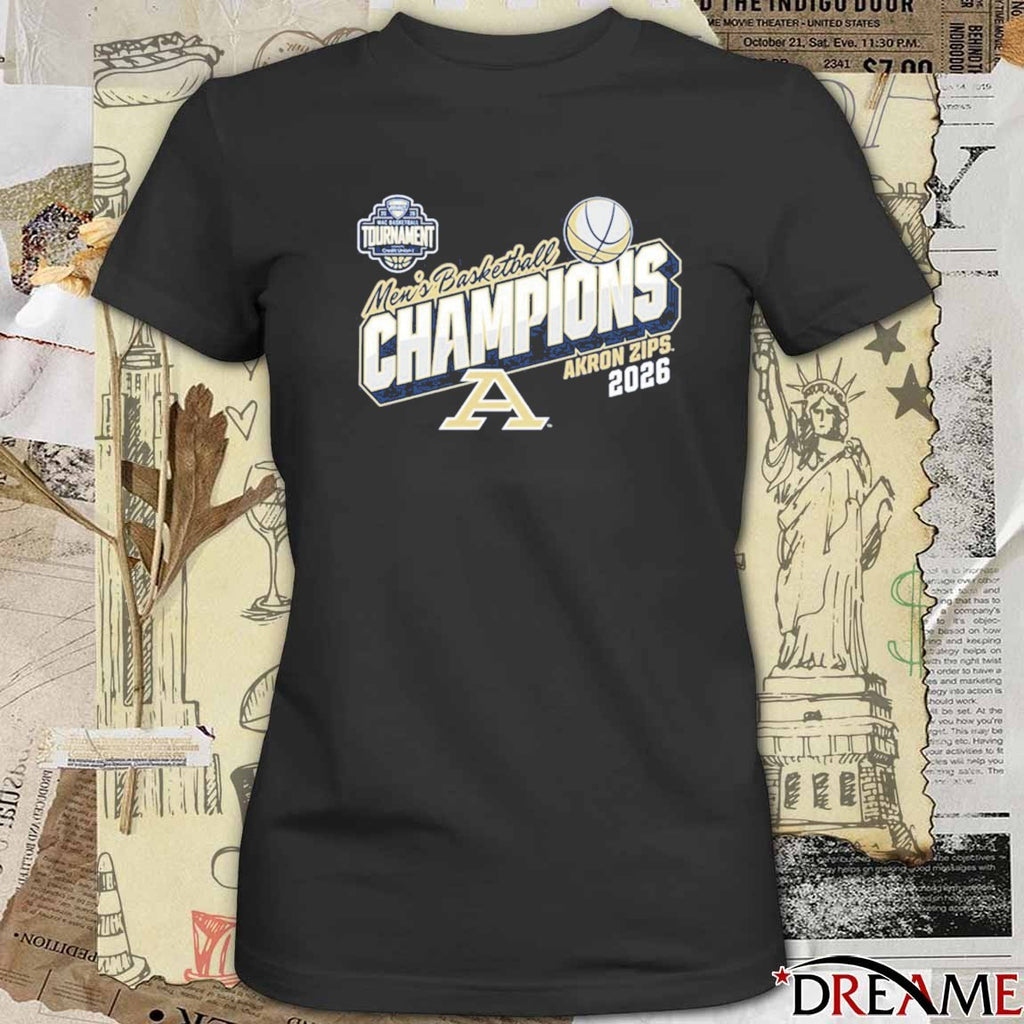 Akron Zips 2026 MAC Men’s Basketball Tournament Champions Locker Room t-shirt