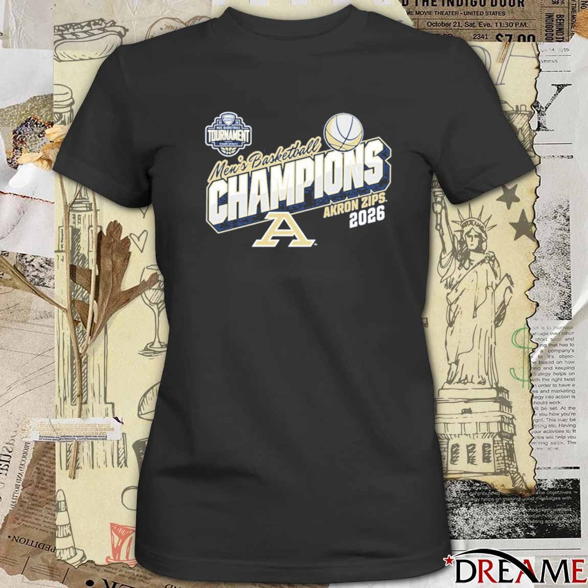 Akron Zips 2026 MAC Men’s Basketball Tournament Champions Locker Room t-shirt