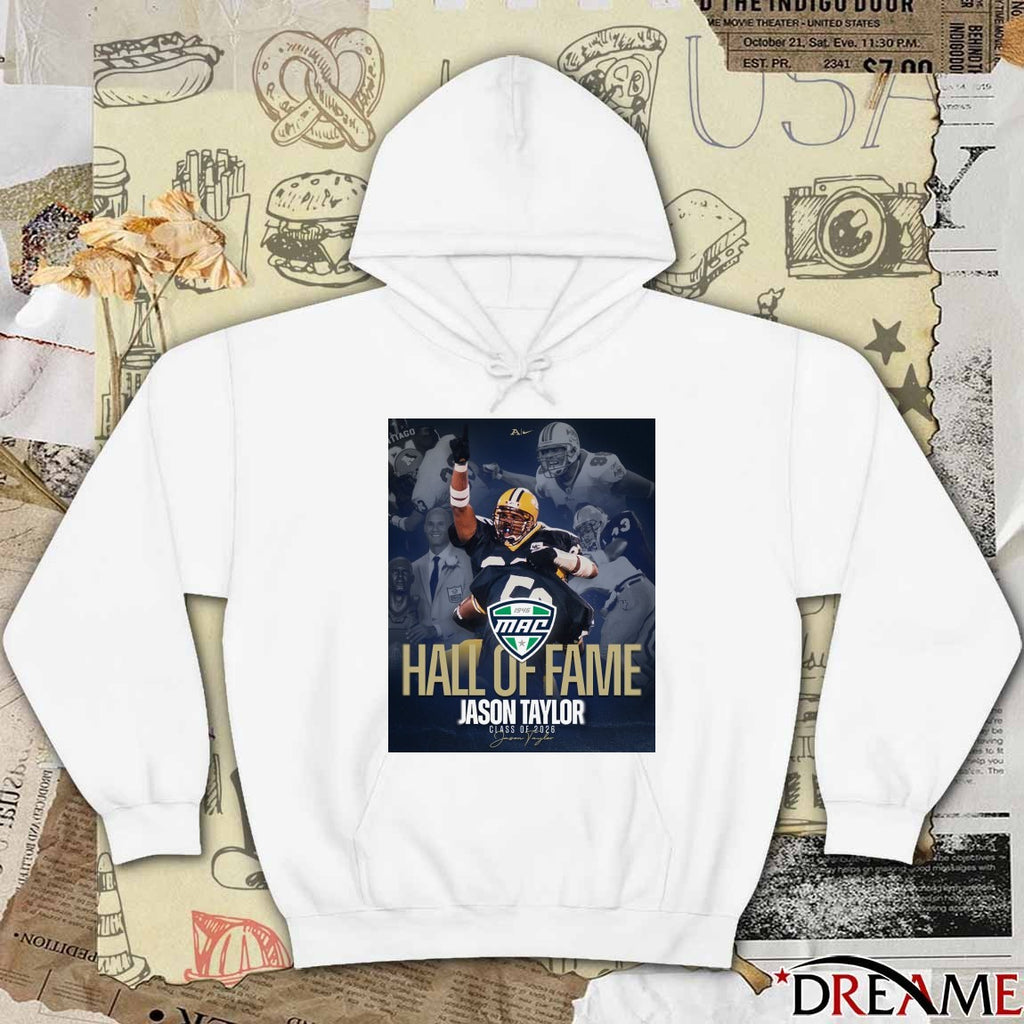 Akron Zips Jason Taylor MAC Hall of Fame Class Of 2026 Signature Poster t-shirt