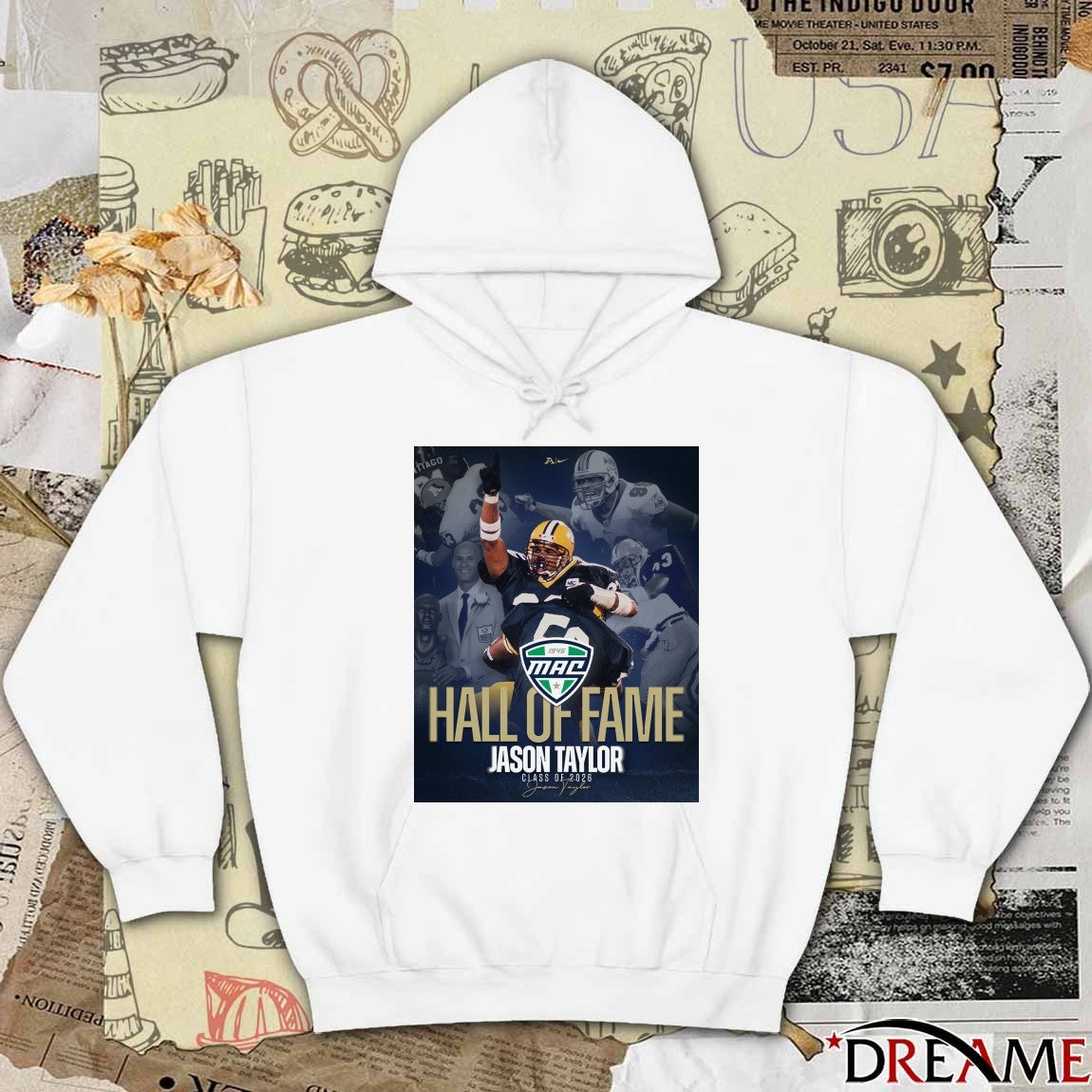 Akron Zips Jason Taylor MAC Hall of Fame Class Of 2026 Signature Poster t-shirt