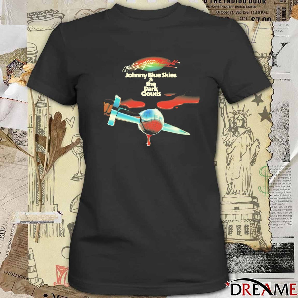 Album Cover Mutiny After Midnight By Johnny Blue Skies and The Dark Clouds t-shirt
