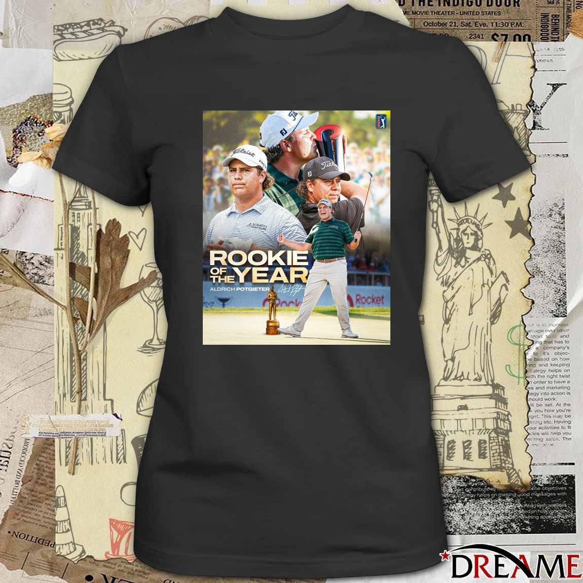 Aldrich Potgieter 2025 PGA Tour Rookie of the Year Signature Poster t-shirt