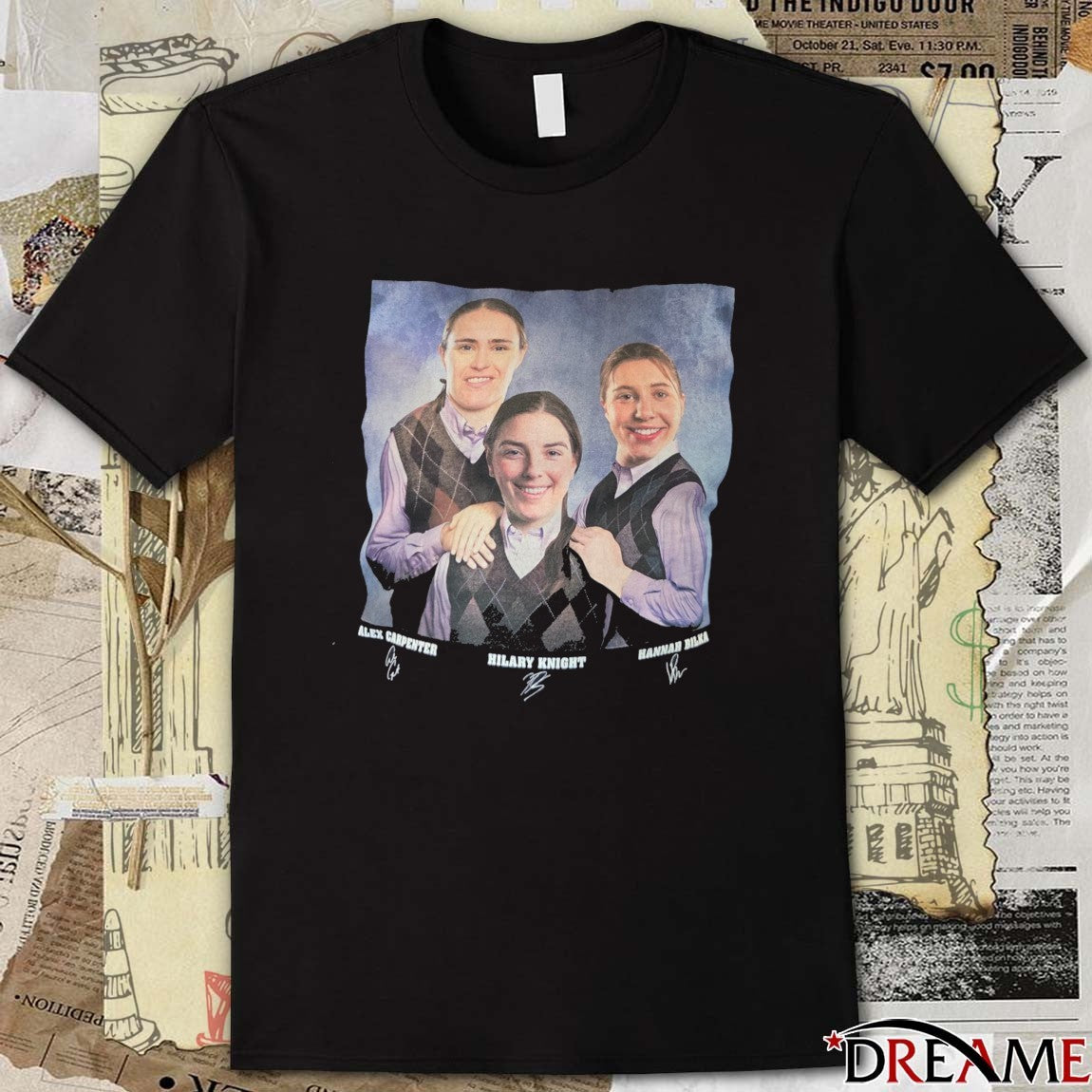 Alex Carpenter Hilary Knight Hannah Bilka Seattle Torrent Hockey Step Sisters Signatures t-shirt