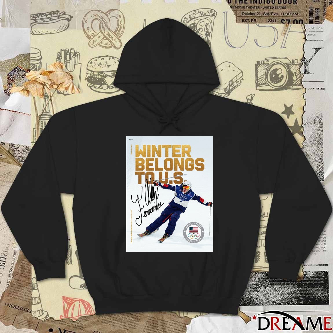 Alex Ferreira Winter Belongs To US Signature Milan Cortina 2026 Olympics t-shirt