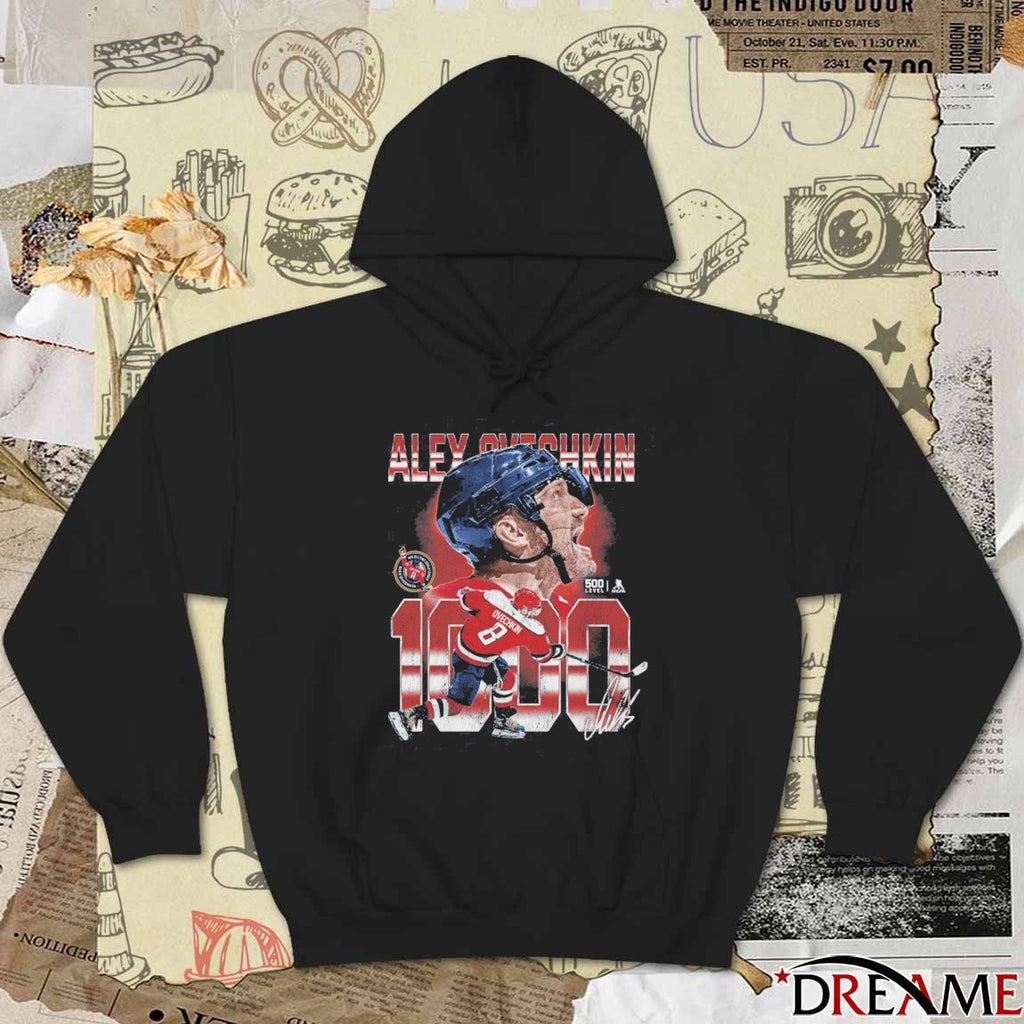 Alex Ovechkin Washington Capitals Hockey 1000 Goals Signature t-shirt