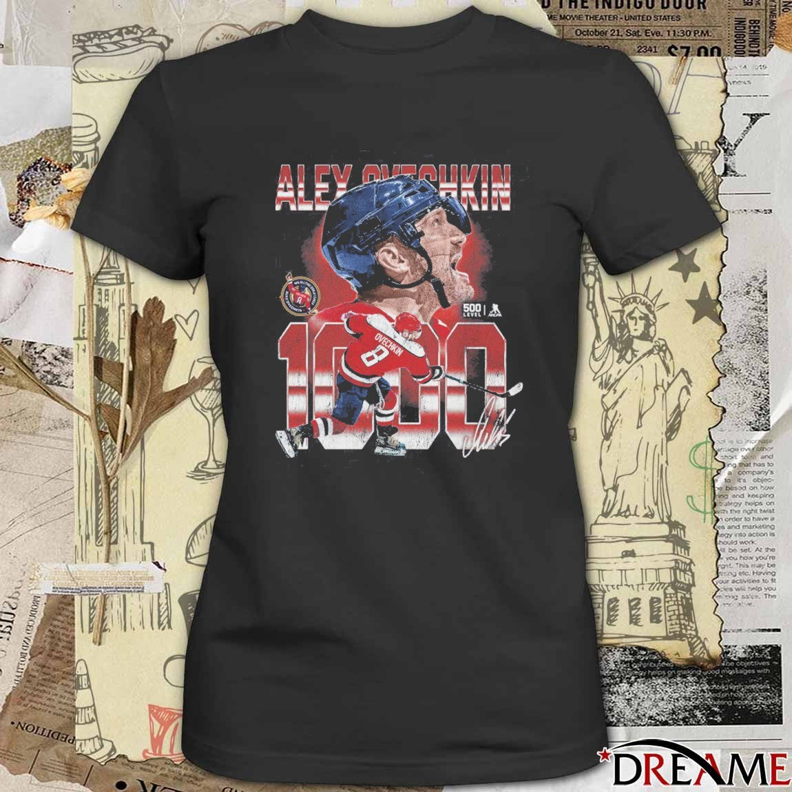 Alex Ovechkin Washington Capitals Hockey 1000 Goals Signature t-shirt