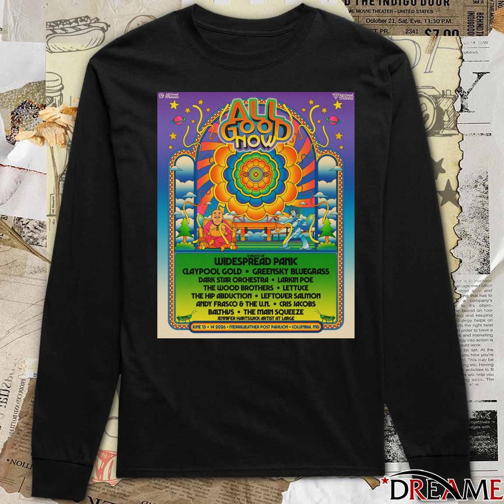 All Good Now 2 Nights Of Widespread Panic June 13 14 2026 Merriweather Post Pavilion Columbia MD t-shirt