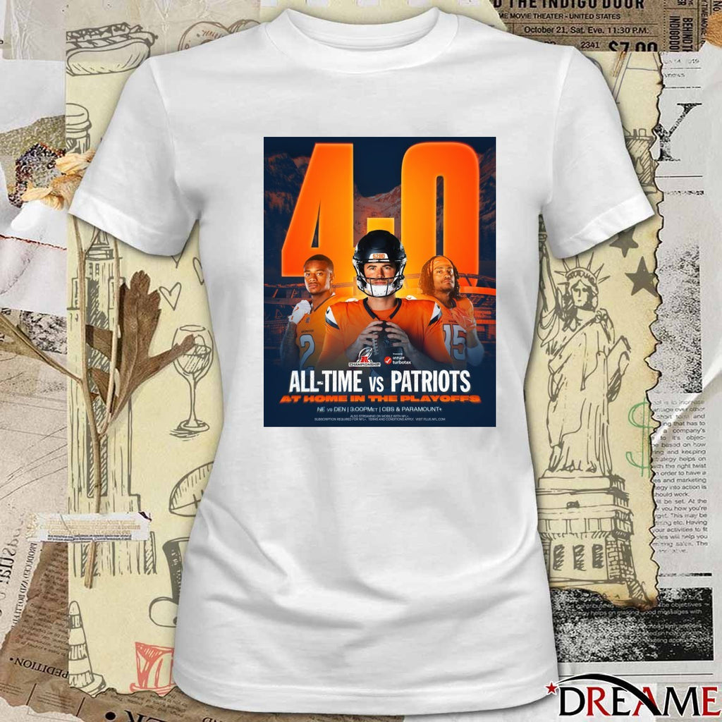 All-Time Vs Patriots At Home In The Playoffs AFC Championship Poster t-shirt