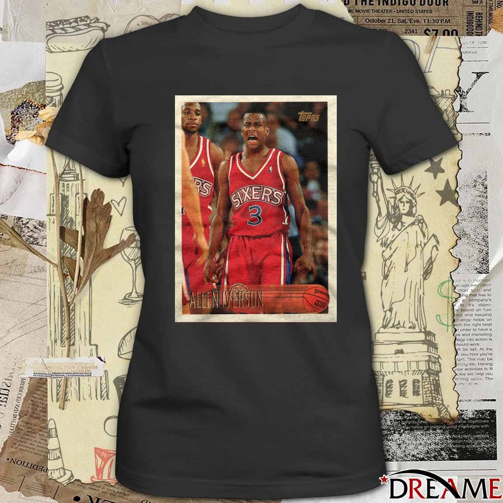 Allen Iverson Philadelphia 76ers 2026 NBA Basketball Topps Trading Card Player t-shirt