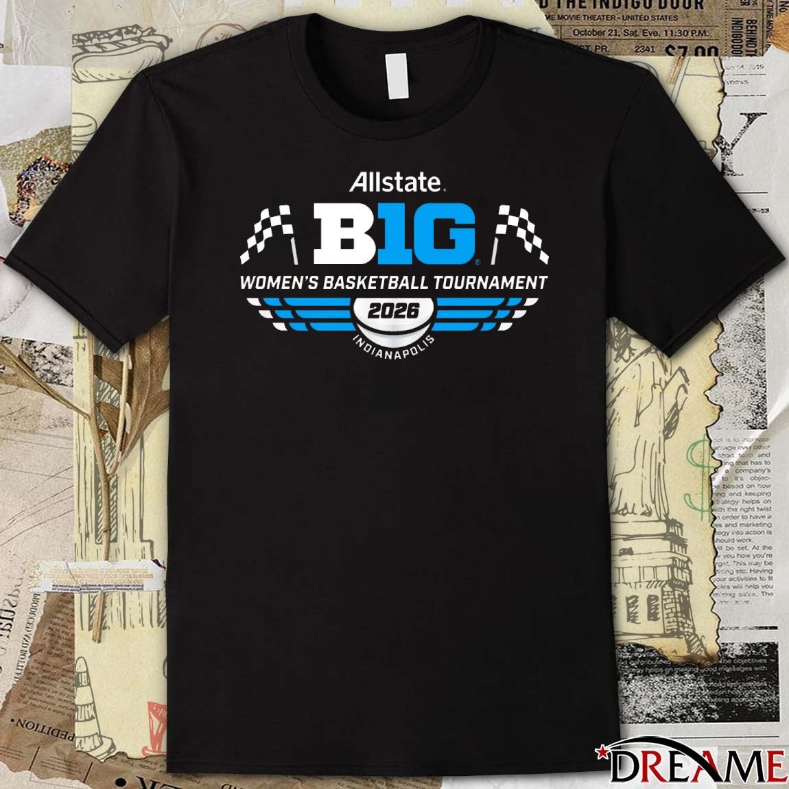 Allstate Big Ten Women’s Basketball Tournament 2026 Indianapolis Logo t-shirt