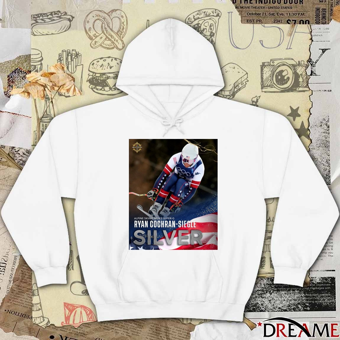 Alpine Skiing Men’s Super-G 2026 Ryan Cochran-Siegle Silver Milan Cortina Poster t-shirt