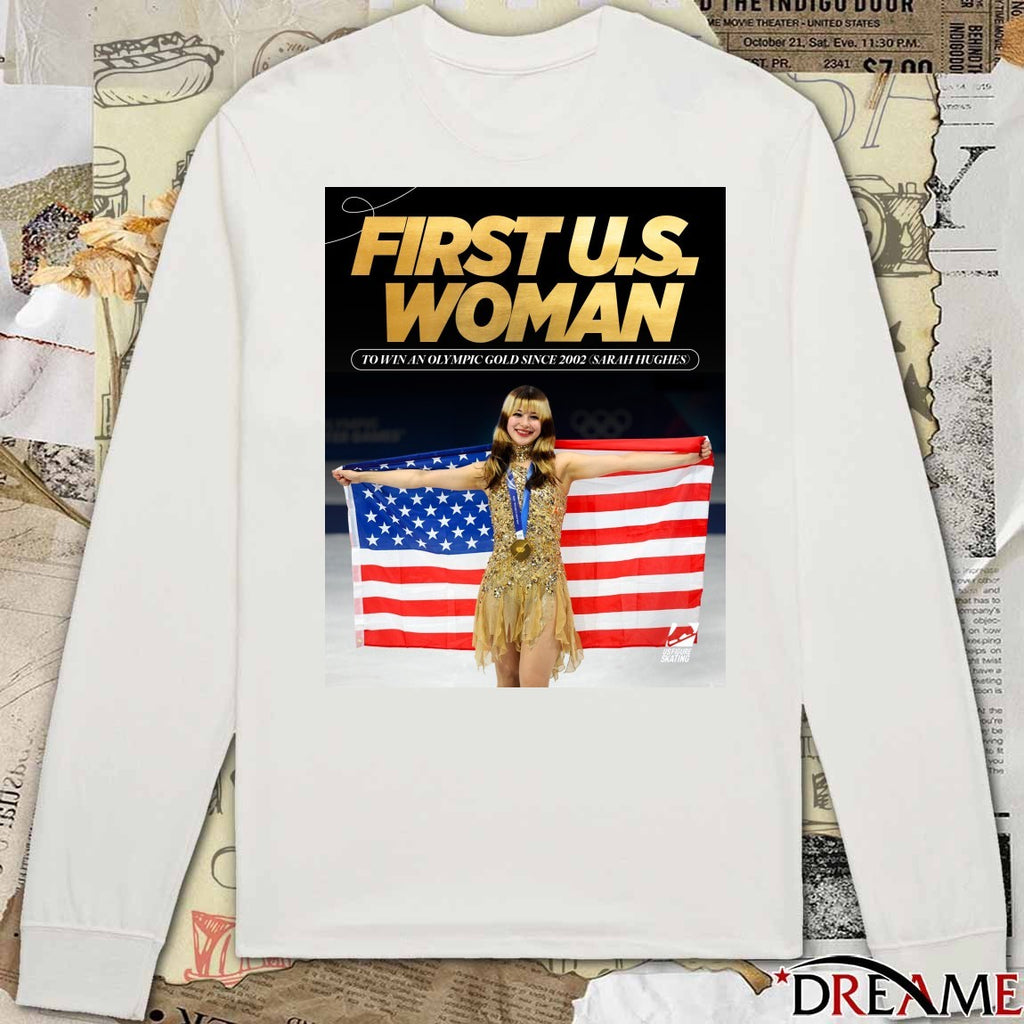 Alysa Liu First U.S. Woman To Win An Olympic Gold Since 2002 Sarah Hughes t-shirt