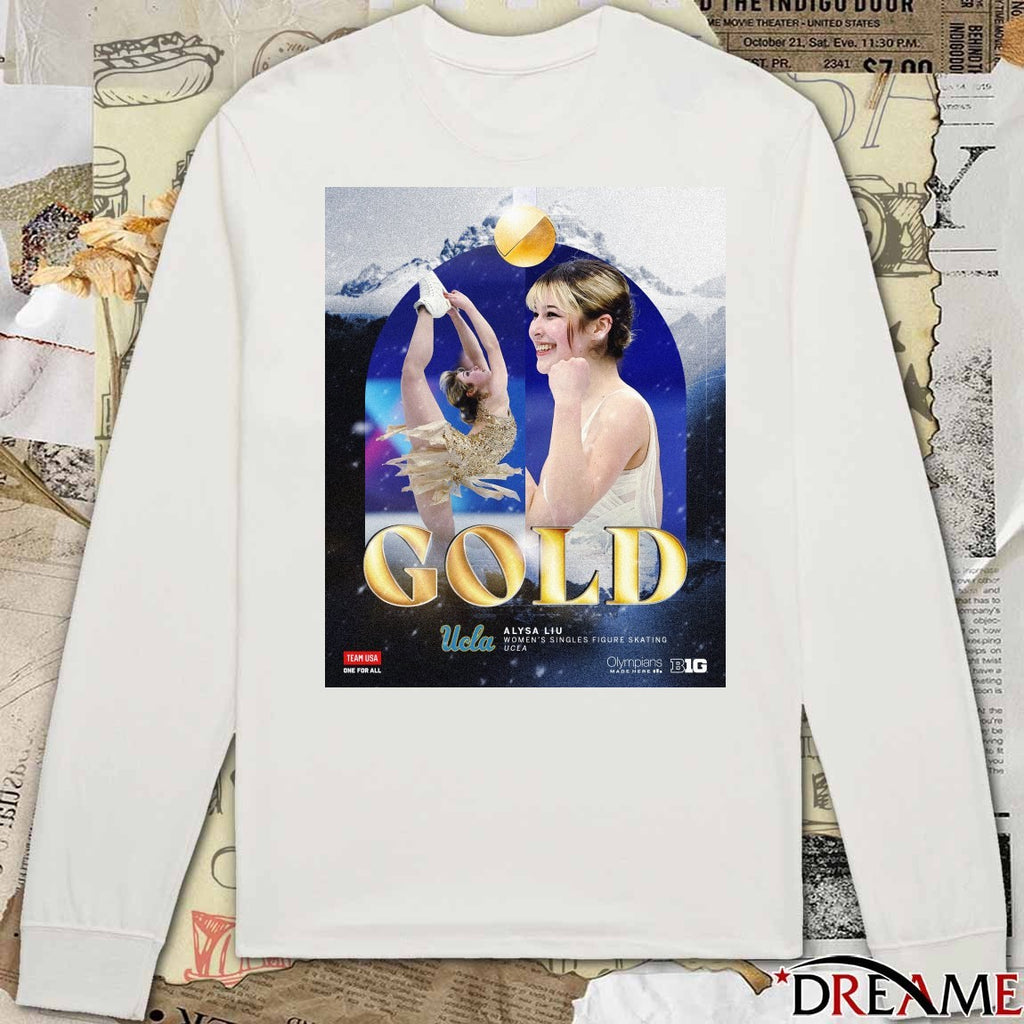 Alysa Liu Women’s Singles Figure Skating UCLA Gold Medals t-shirt