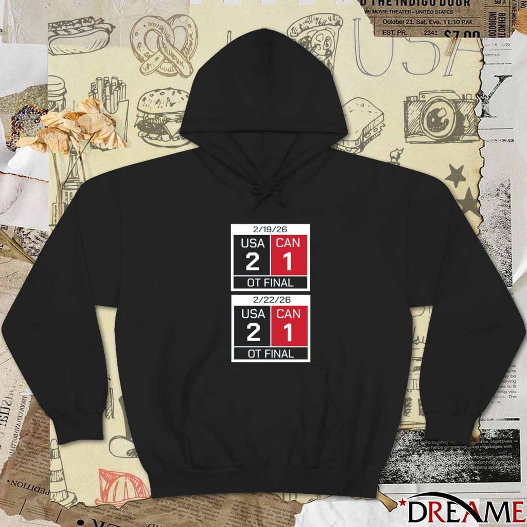 America Scoreboard That’s Just American Hockey USA vs Canada 2026 t-shirt