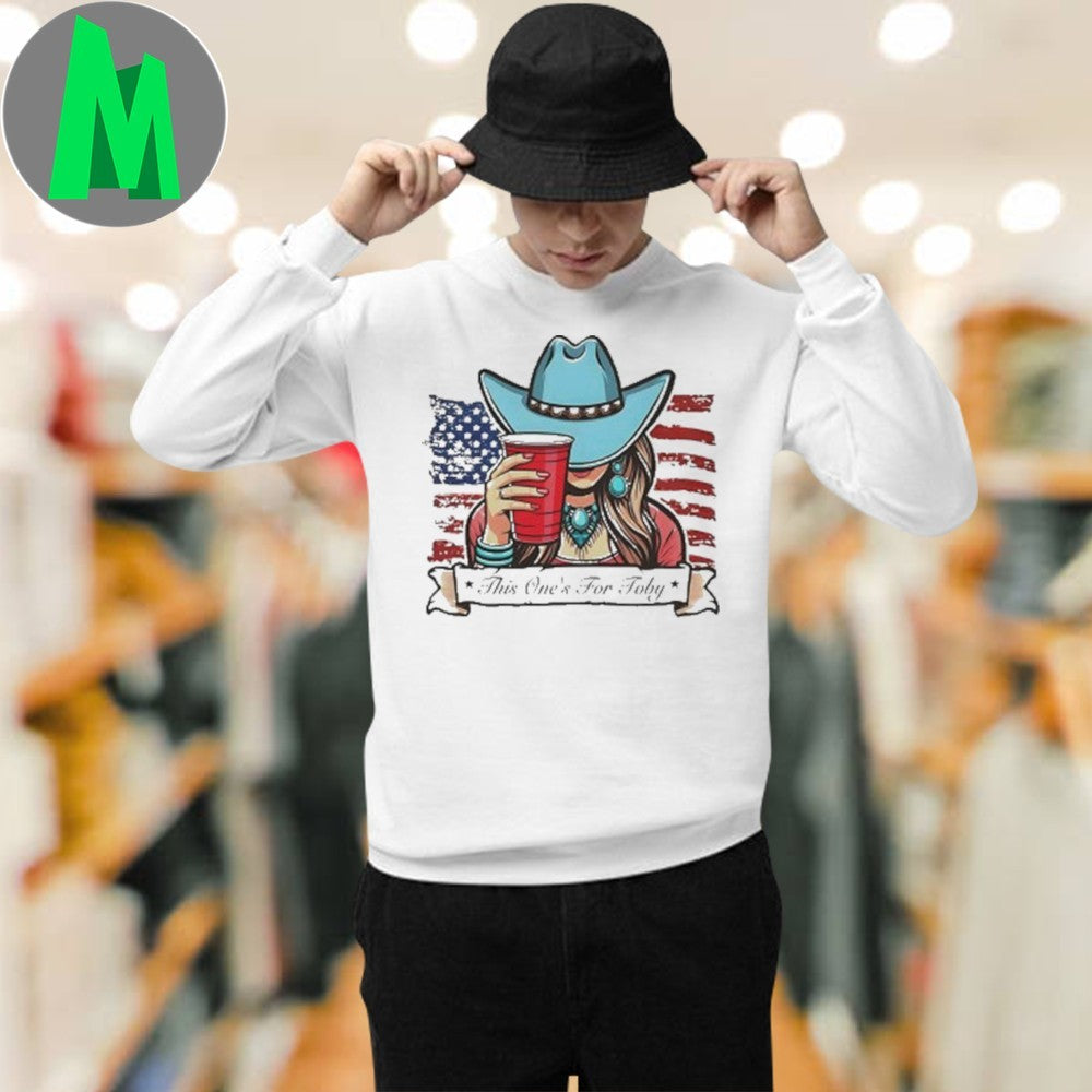 American Cowgirl This One’s For Toby Independence Day Graphic T-Shirt