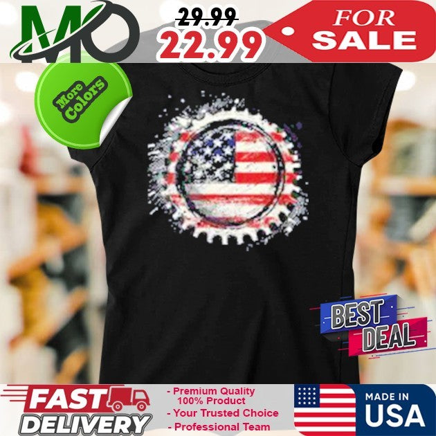American Flag Bottle Cap Shirt