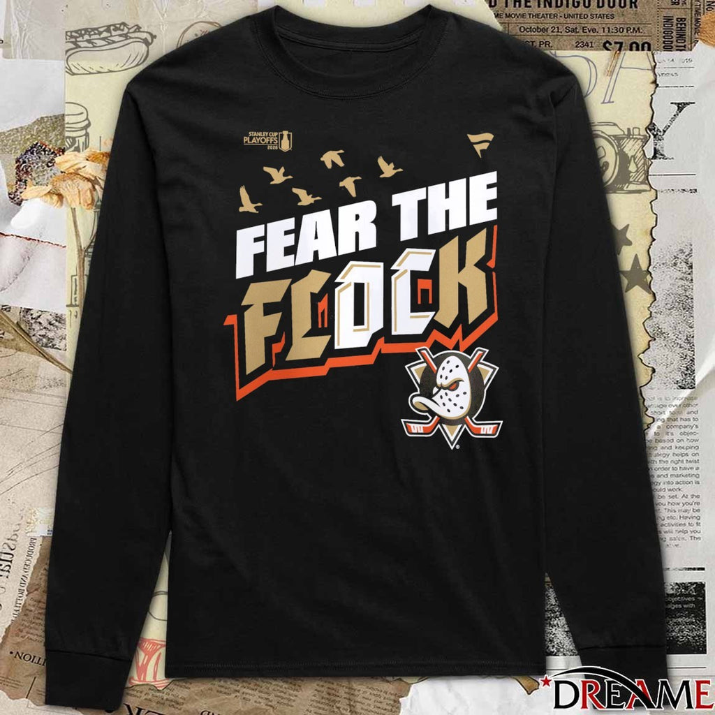 Anaheim Ducks Fear The Flock 2026 Stanley Cup Playoffs Hometown Slogan t-shirt
