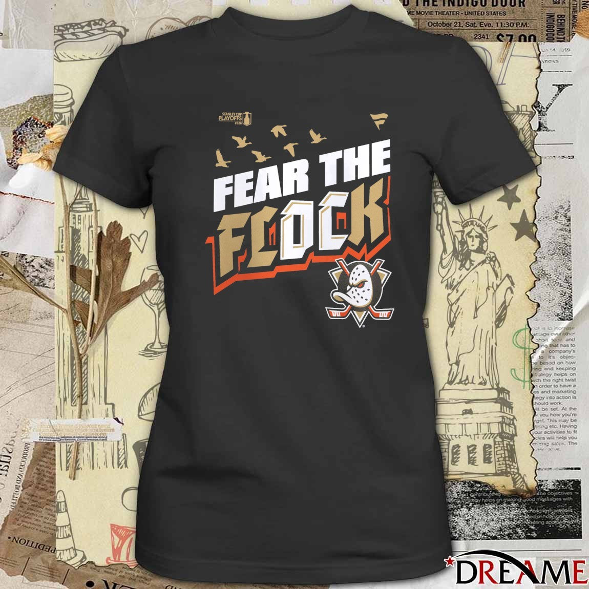 Anaheim Ducks Fear The Flock 2026 Stanley Cup Playoffs Hometown Slogan t-shirt