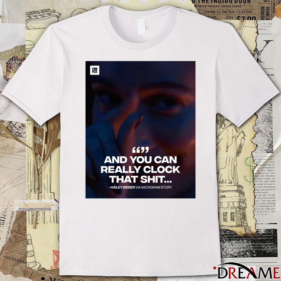 And You Can Really Clock That Shit Hailey Bieber 2026 Poster t-shirt