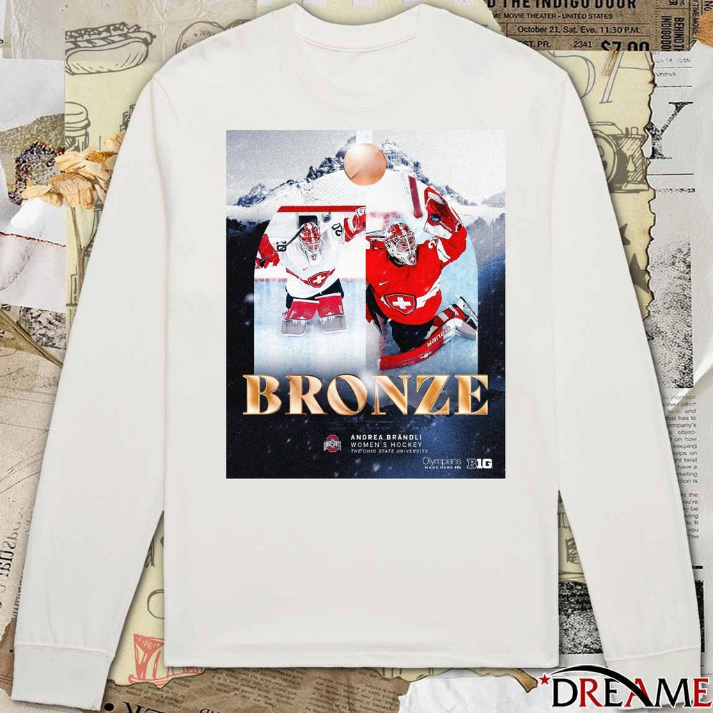 Andrea Braendli Bronze Medal Women’s Hockey The Ohio State University t-shirt