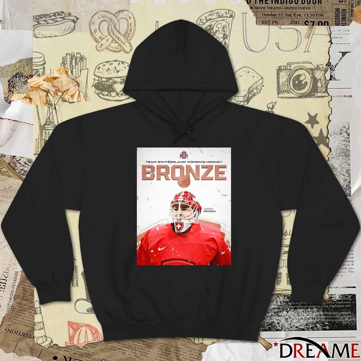 Andrea Braendli Ohio State Women Team Switzerland Women’s Hockey Bronze Medal t-shirt