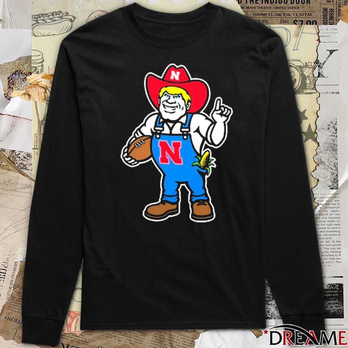 Andrew Whitworth Ryan Fitzpatrick Nebraska Huskers Herbie Mark Mascot t-shirt