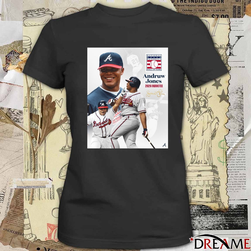 Andruw Jones 2026 Inductee National Baseball Hall Of Fame Signature Poster t-shirt