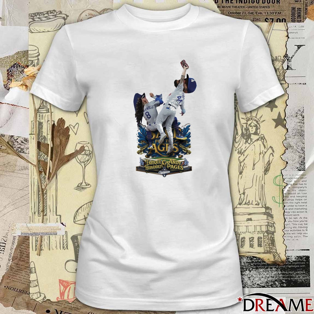 Andy Pages and Kike Hernandez Los Angeles Dodgers 2025 MLB World Series Game 7 t-shirt