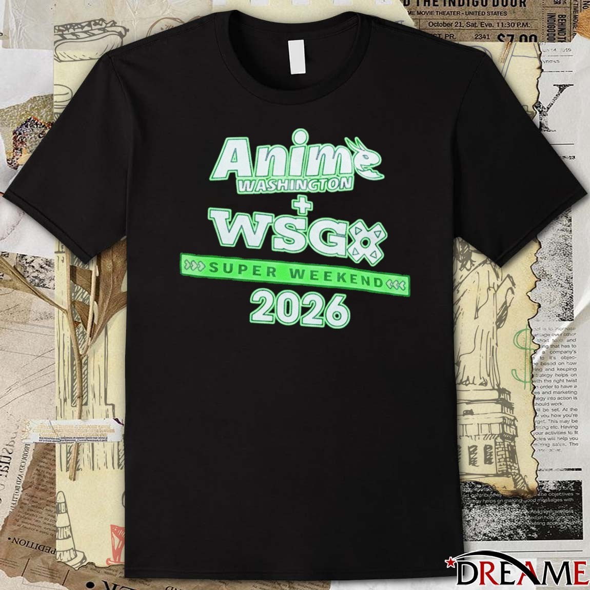 Anime Washington WSG Super Weekend 2026 t-shirt