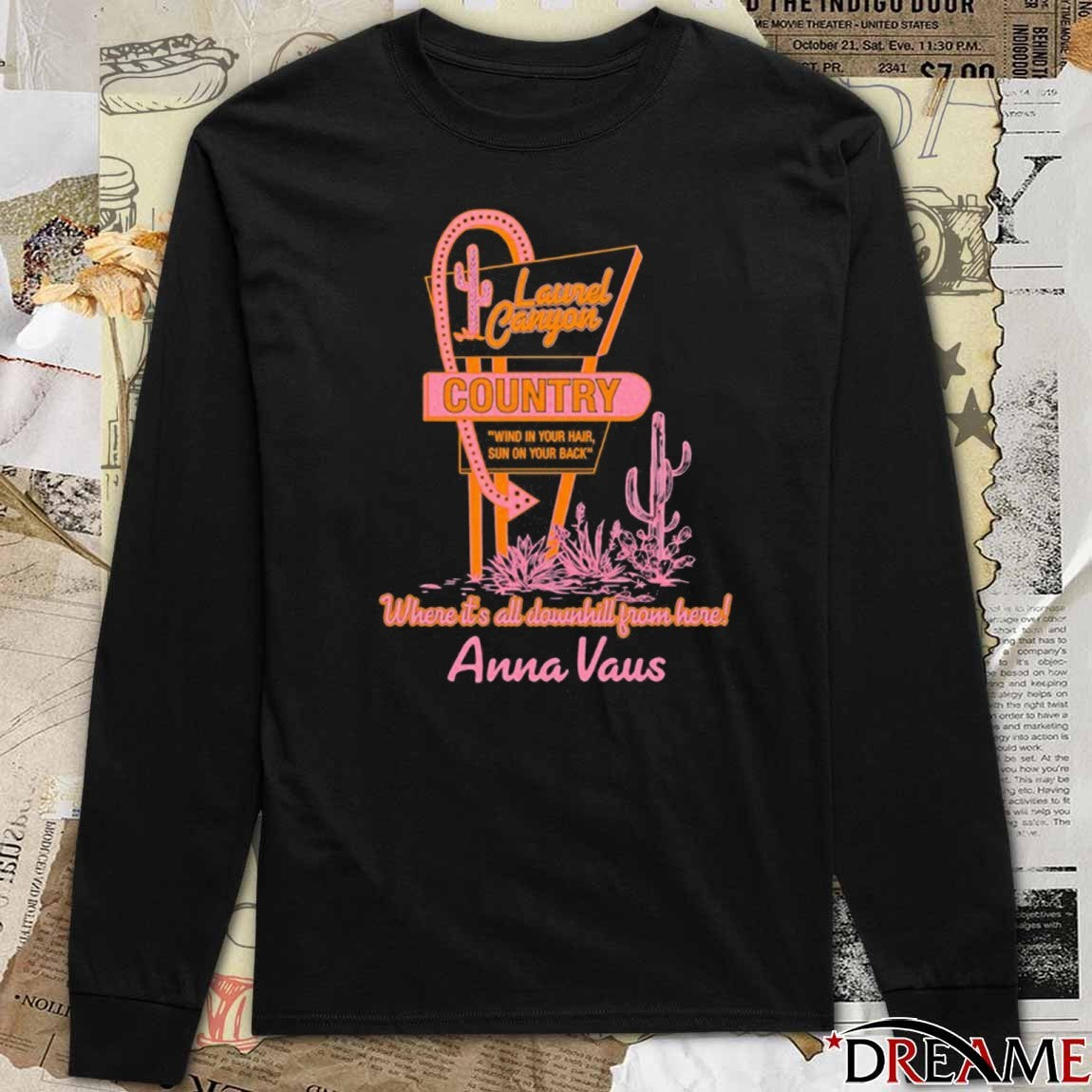 Anna Vaus Laurel Canyon Country Where It’s All Downhill From Here 2025 t-shirt