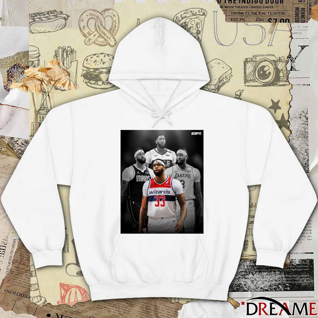 Anthony Davis Joins His Fourth NBA Pelicans, Lakers, Mavericks and Wizards Poster t-shirt