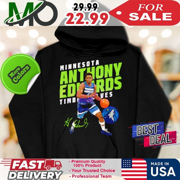Anthony Edwards Minnesota Timberwolves Player Signature Shirt