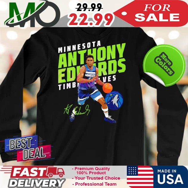 Anthony Edwards Minnesota Timberwolves Player Signature Shirt