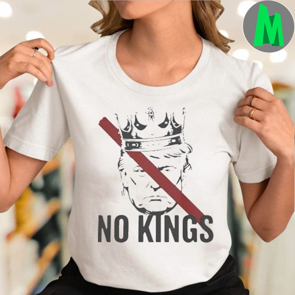 Anti-Trump No Kings Crown Graphic T-Shirt