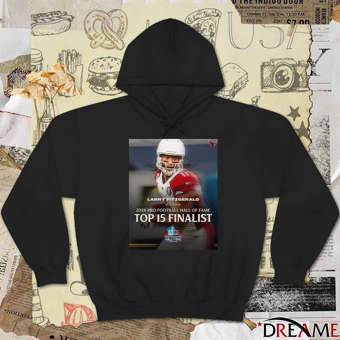 Arizona Cardinals Larry Fitzgerald Top 15 Finalist Pro Football Hall of Fame Class of 2026 Poster t-shirt
