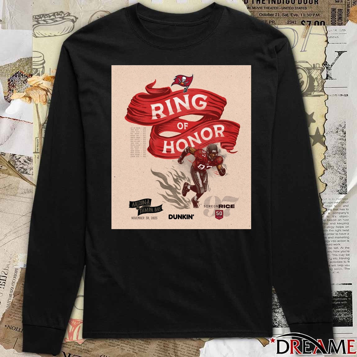 Arizona Cardinals Vs Tampa Bay Buccaneers Ring of Honor November 30, 2025 Poster t-shirt