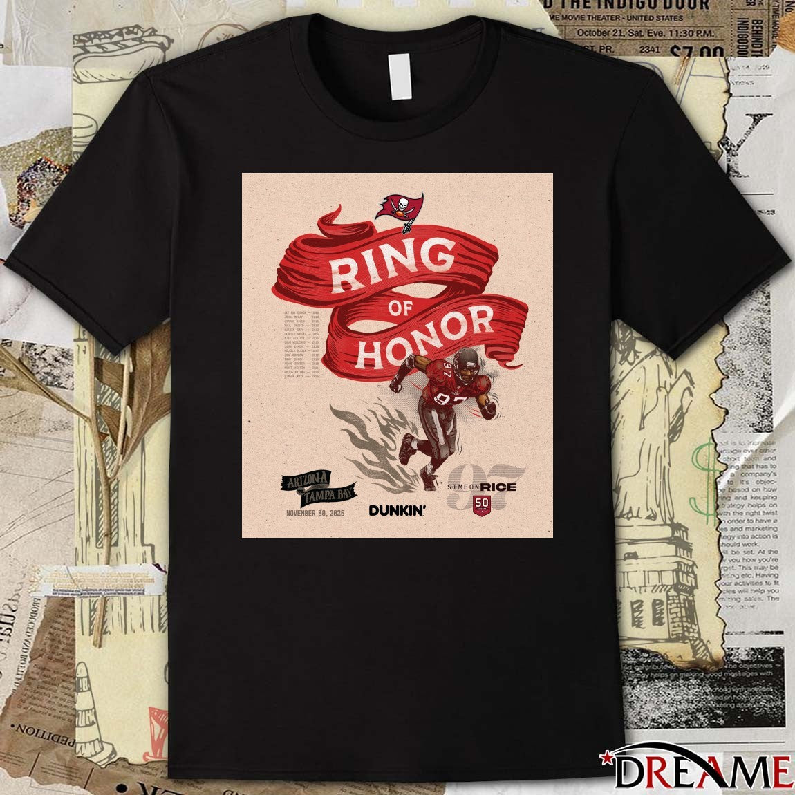 Arizona Cardinals Vs Tampa Bay Buccaneers Ring of Honor November 30, 2025 Poster t-shirt