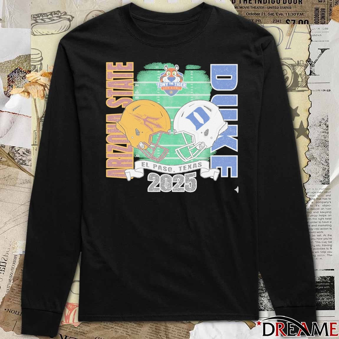 Arizona State Sun Devils 2025 Tony The Tiger Sun Bowl El Paso TX Helmets t-shirt