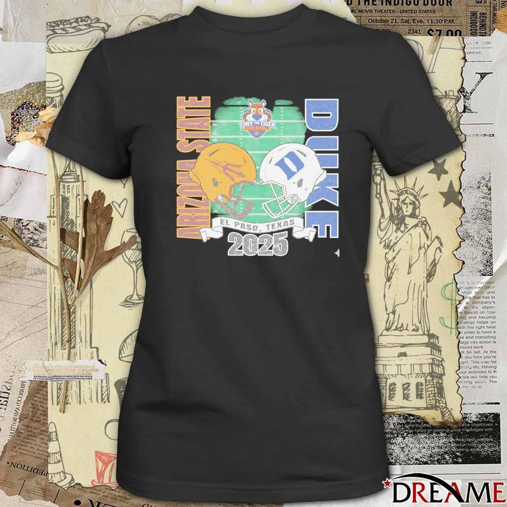 Arizona State Sun Devils 2025 Tony The Tiger Sun Bowl El Paso TX Helmets t-shirt
