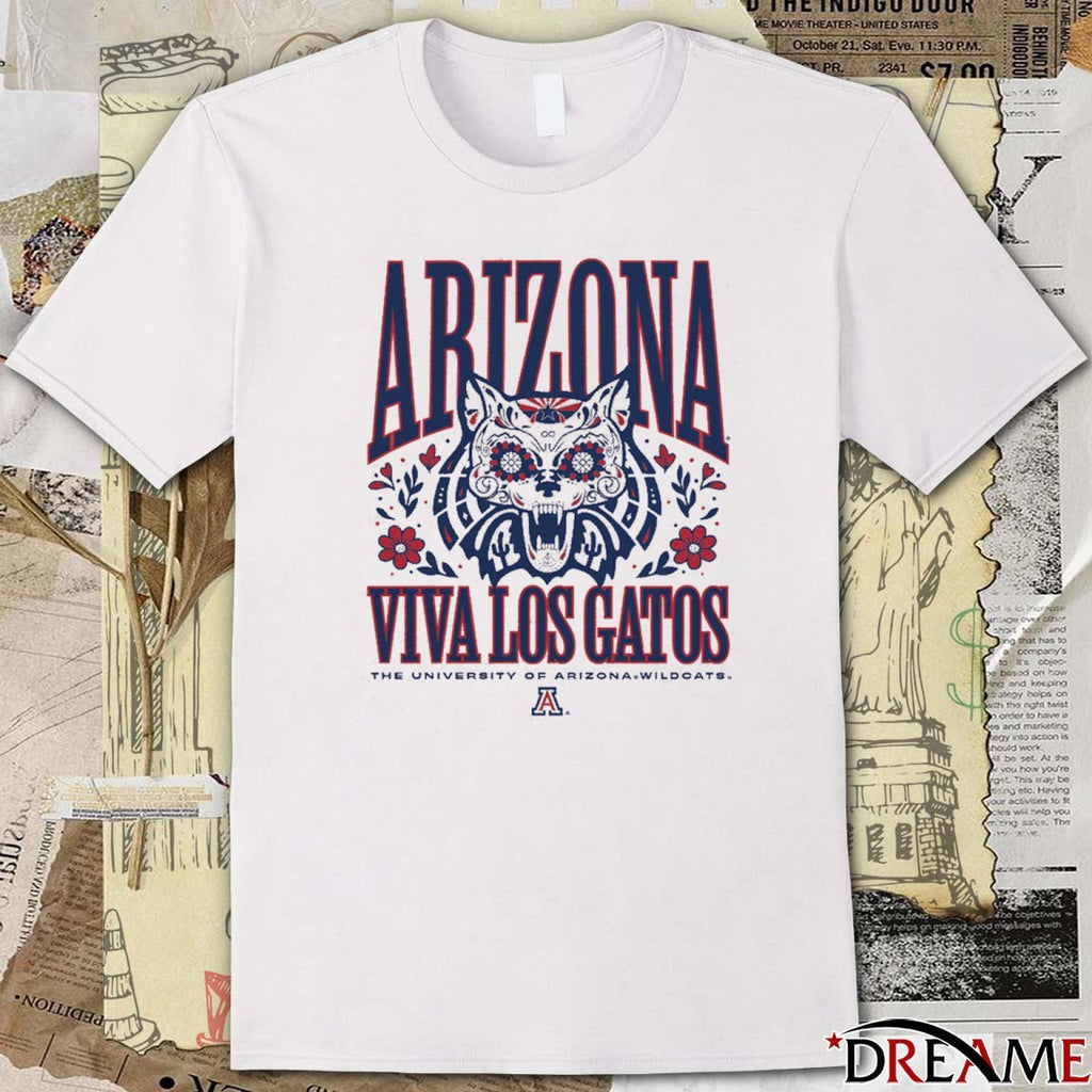 Arizona Viva Los Gatos The University Of Arizona Wildcats Cat t-shirt