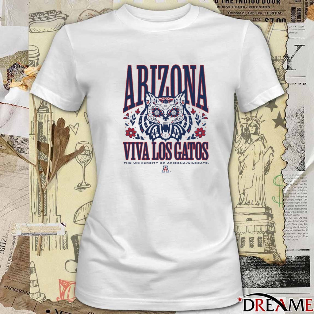 Arizona Viva Los Gatos The University Of Arizona Wildcats Cat t-shirt