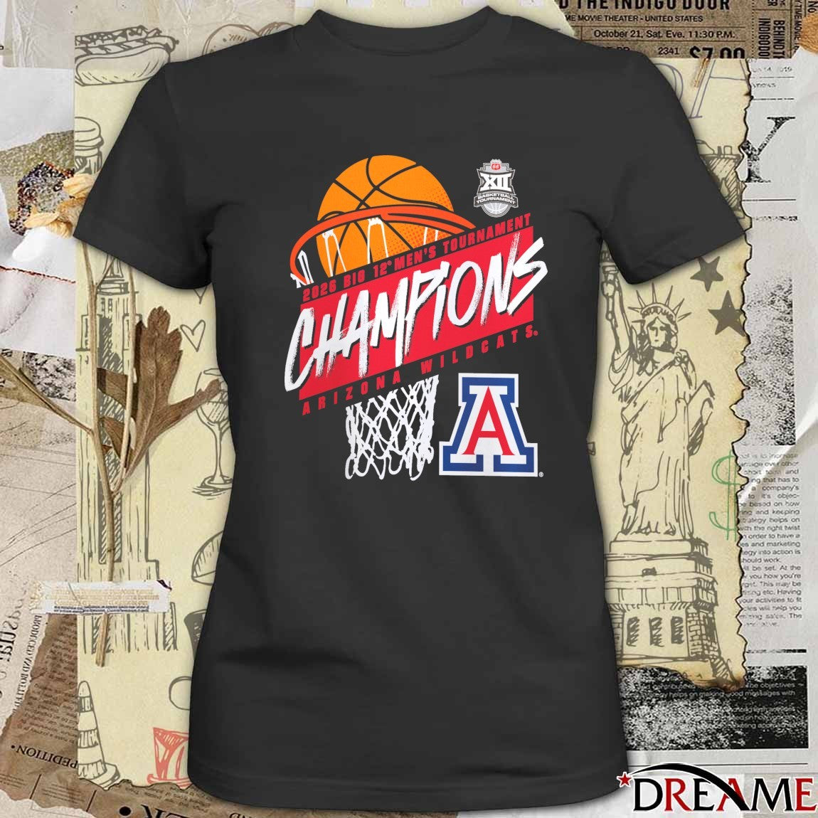 Arizona Wildcats 2026 Big 12 Men’s Basketball Tournament Champions t-shirt