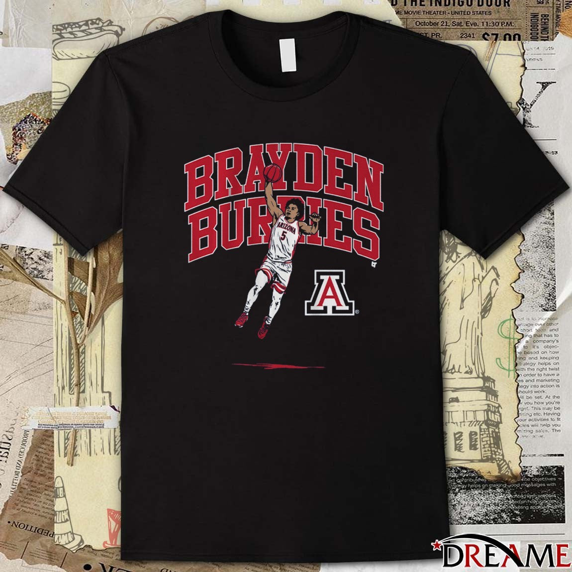 Arizona Wildcats Basketball Air Brayden Burries t-shirt