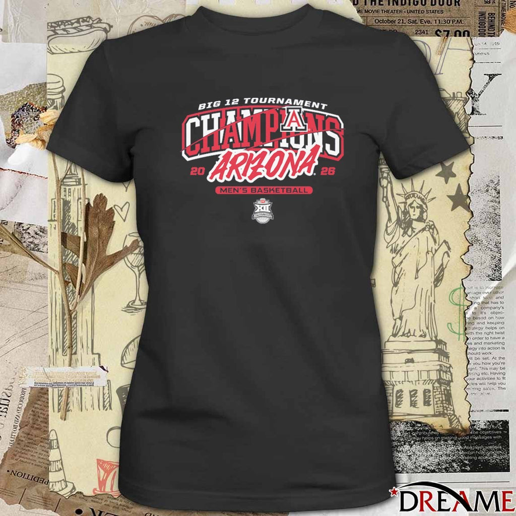 Arizona Wildcats Men’s Basketball 2026 Big 12 Tournament Champions NIL t-shirt